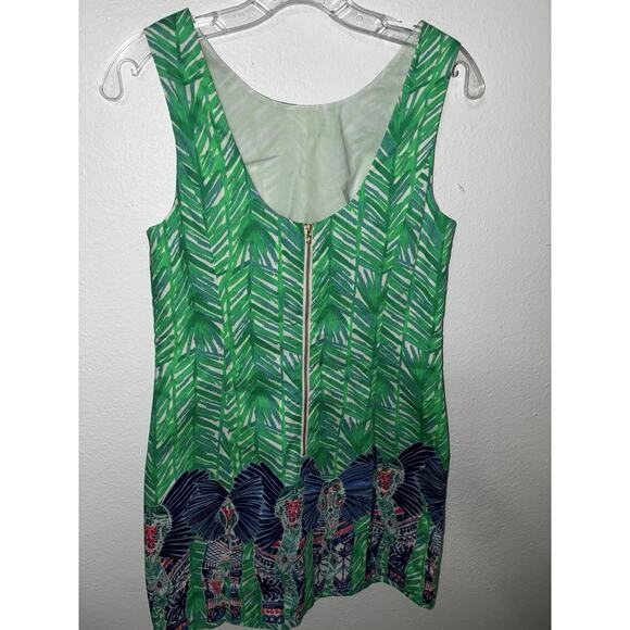 Lilly Pulitzer Mila Shift Dress New 2 Toucan Green Elephants Costa Verde - Picture 3 of 14